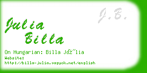 julia billa business card